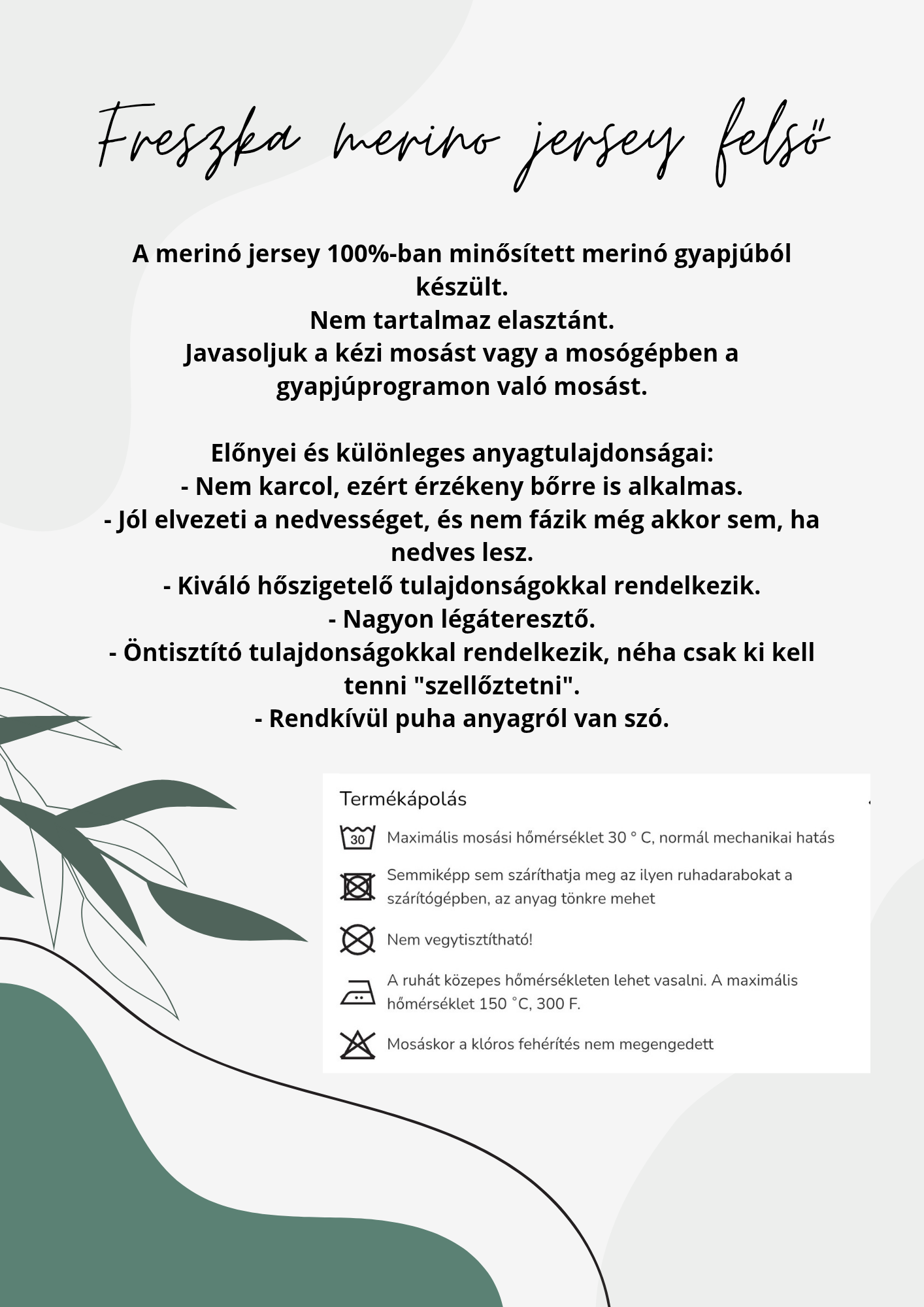 Merino jersey felső